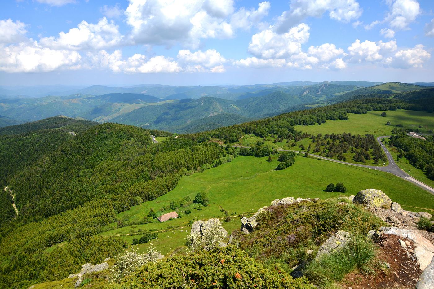 Panorama depuis le mont Gerbier-de-Jonc