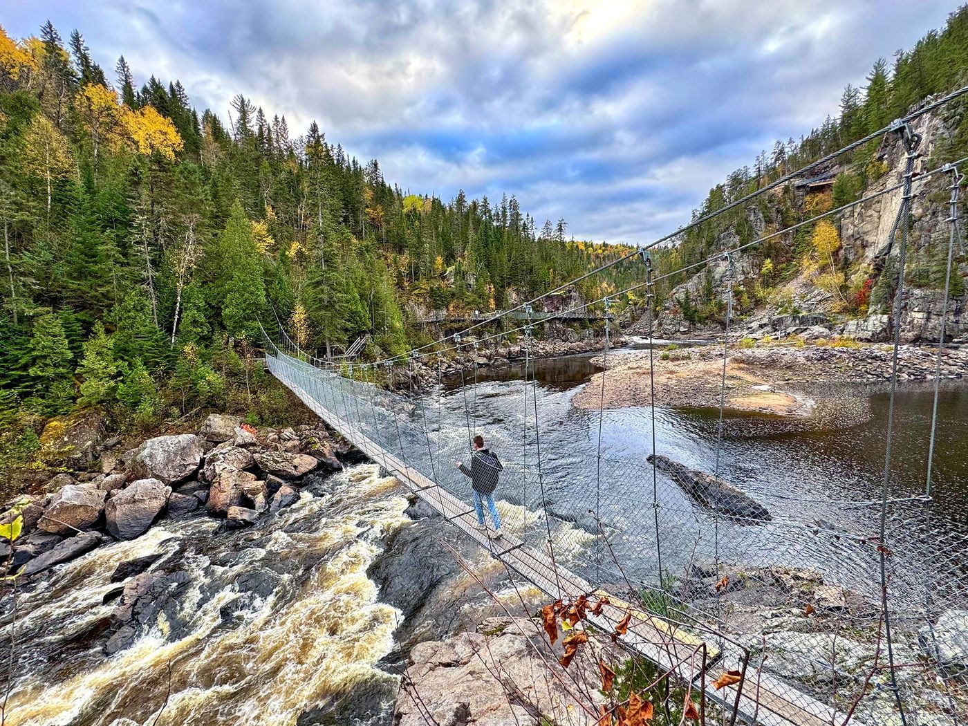 Parc le Trou de la Fée - pont suspendu