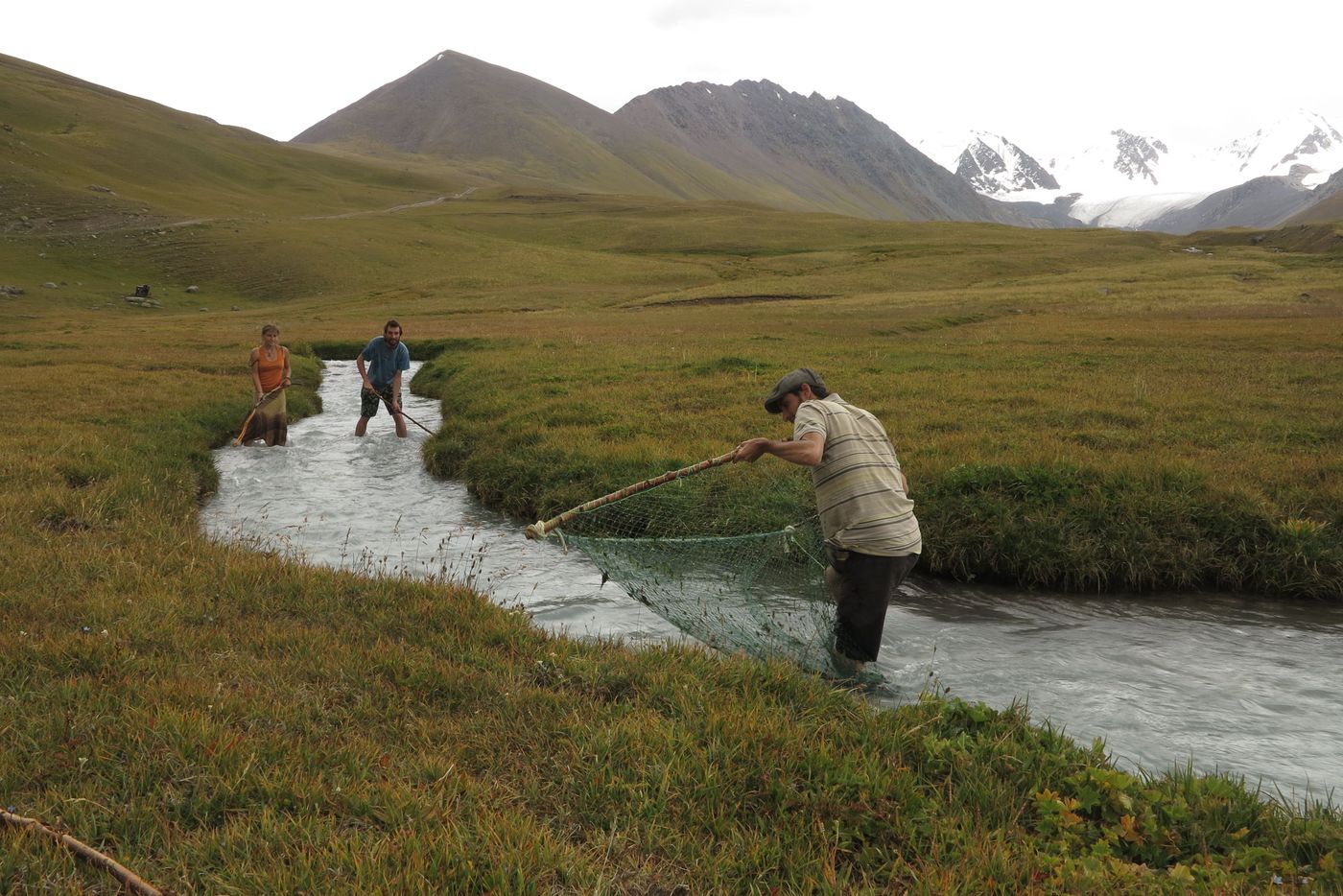 Partie de pêche au Kirghizistan