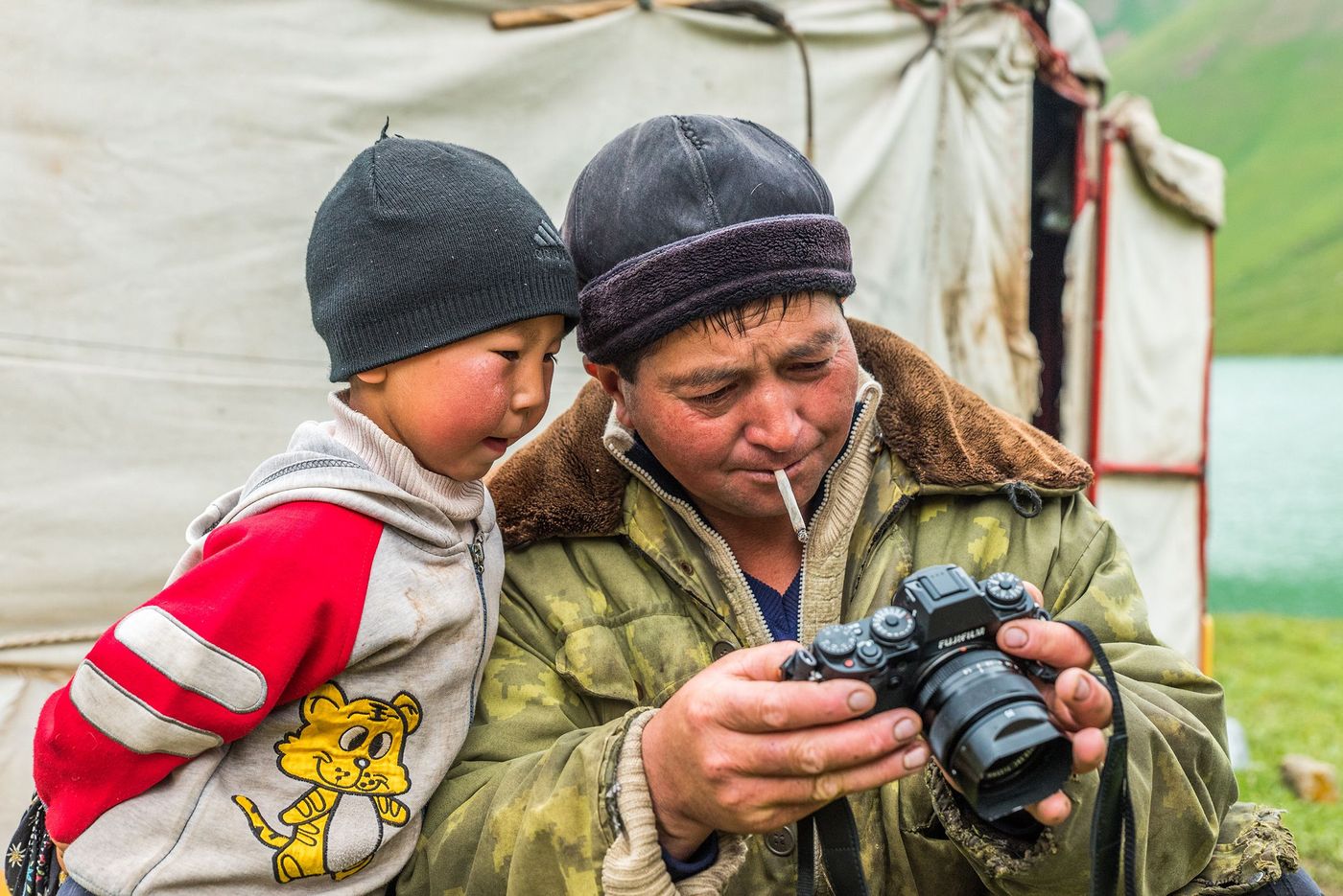 Kirghizistan Père et fils