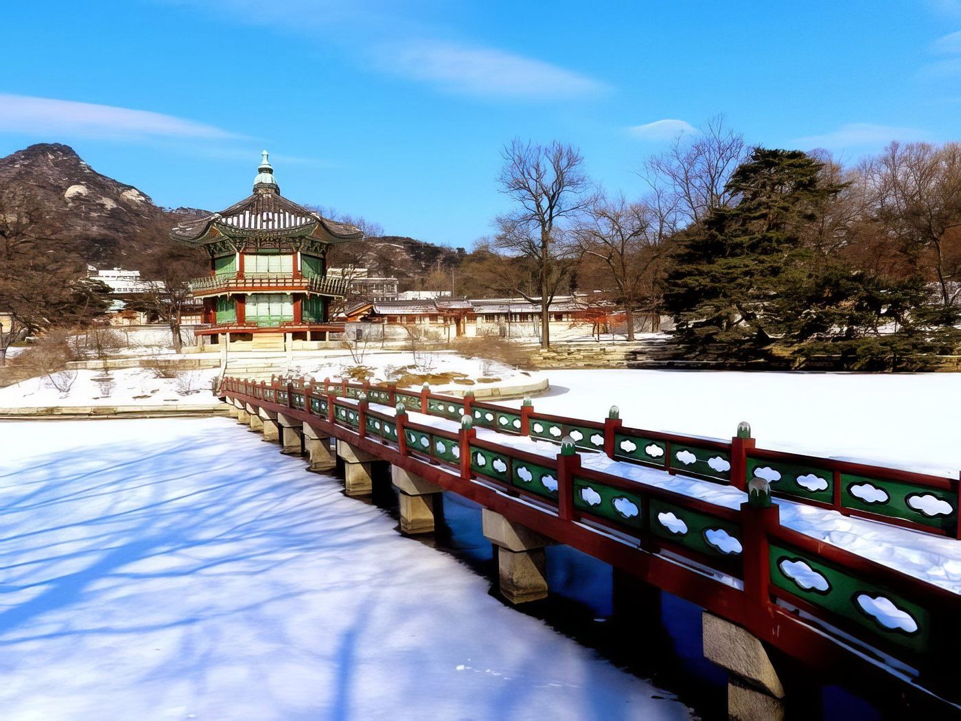 Gyeongbokgung Palace in winter