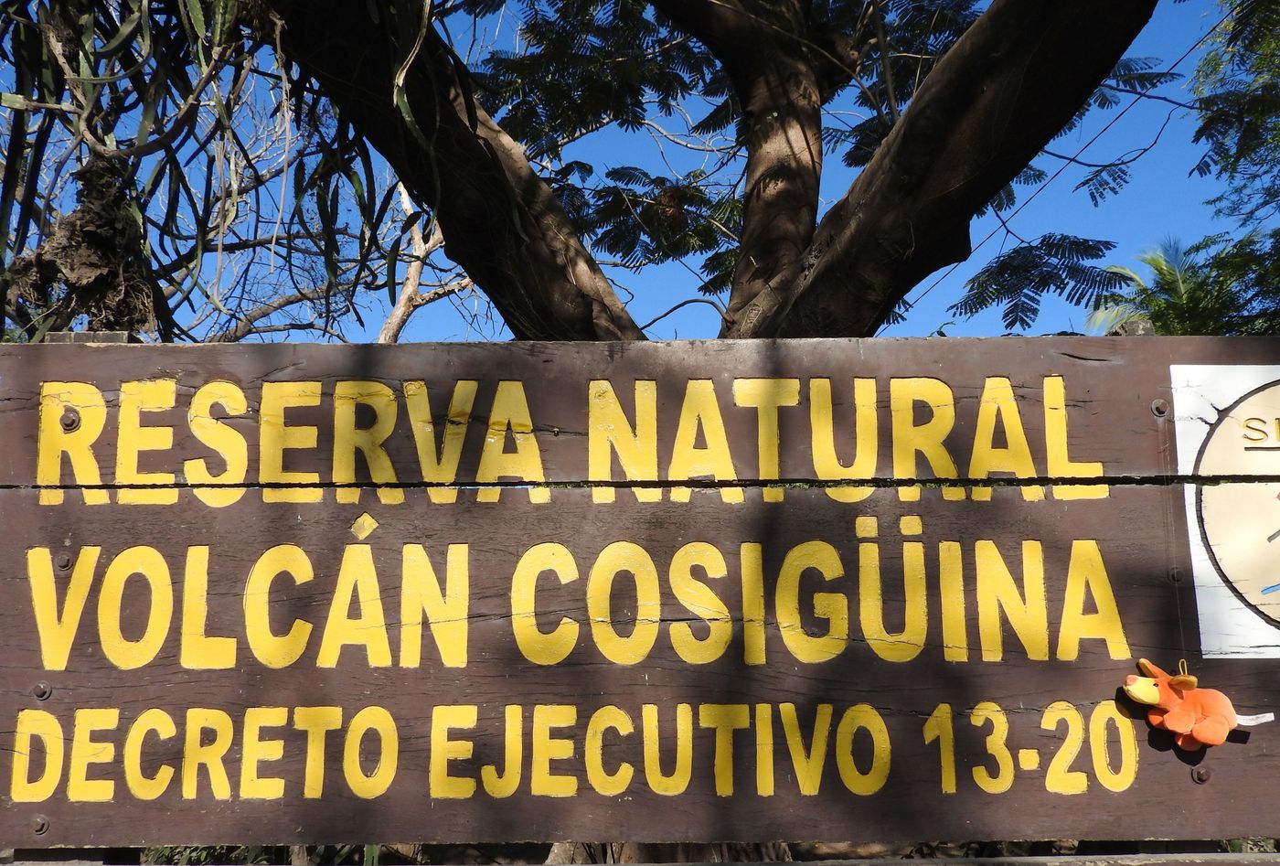 Entrée du parc du volcan Cosigüina