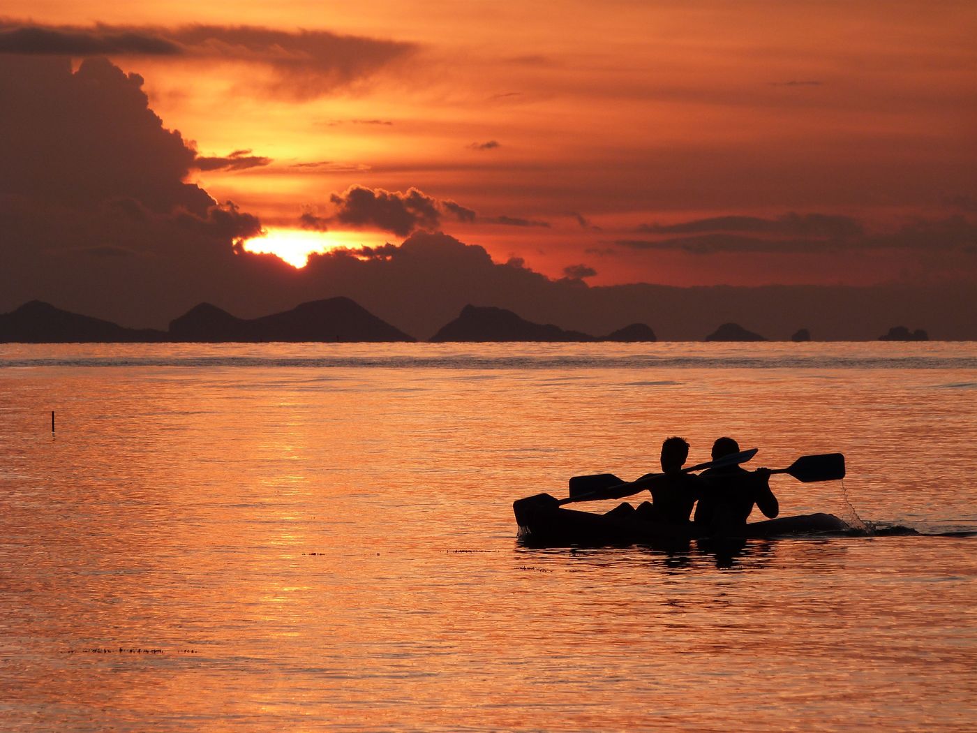Coucher du soleil en kayak sur Koh Samui