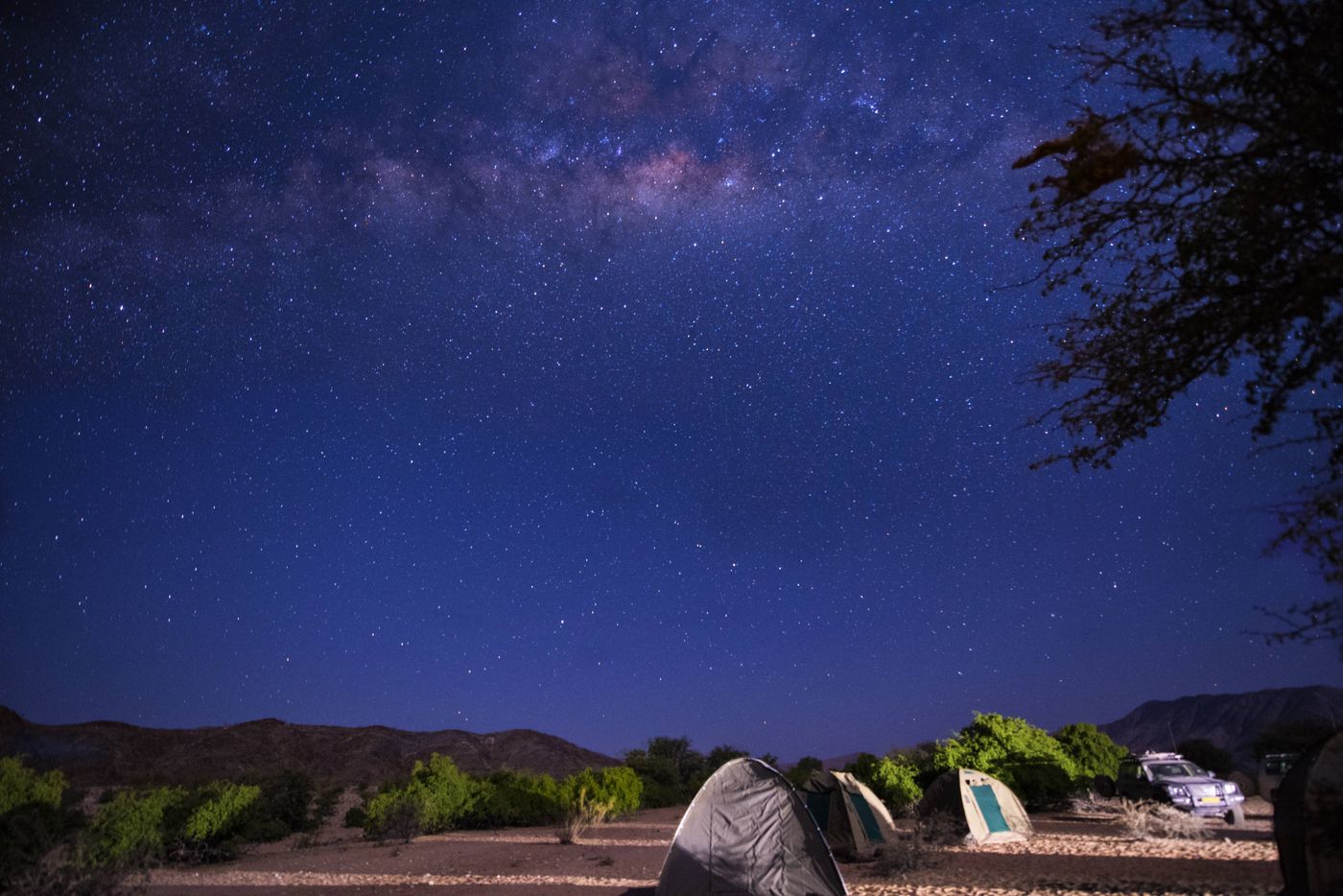 Nuit sous la voie lactée (Namibie)