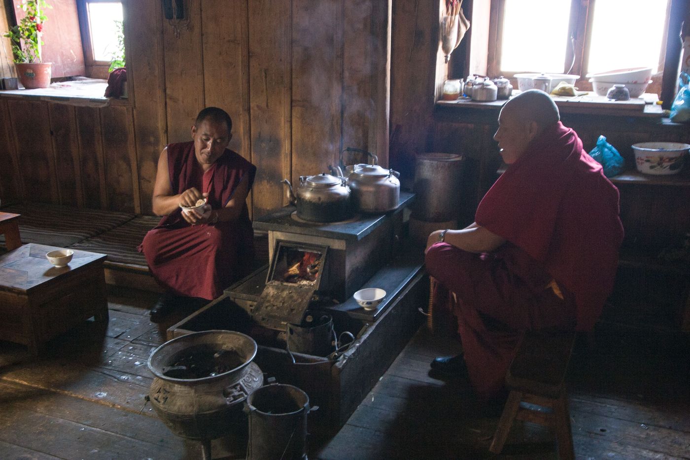 Cuisine du monastère tibétain de Drango, Kham