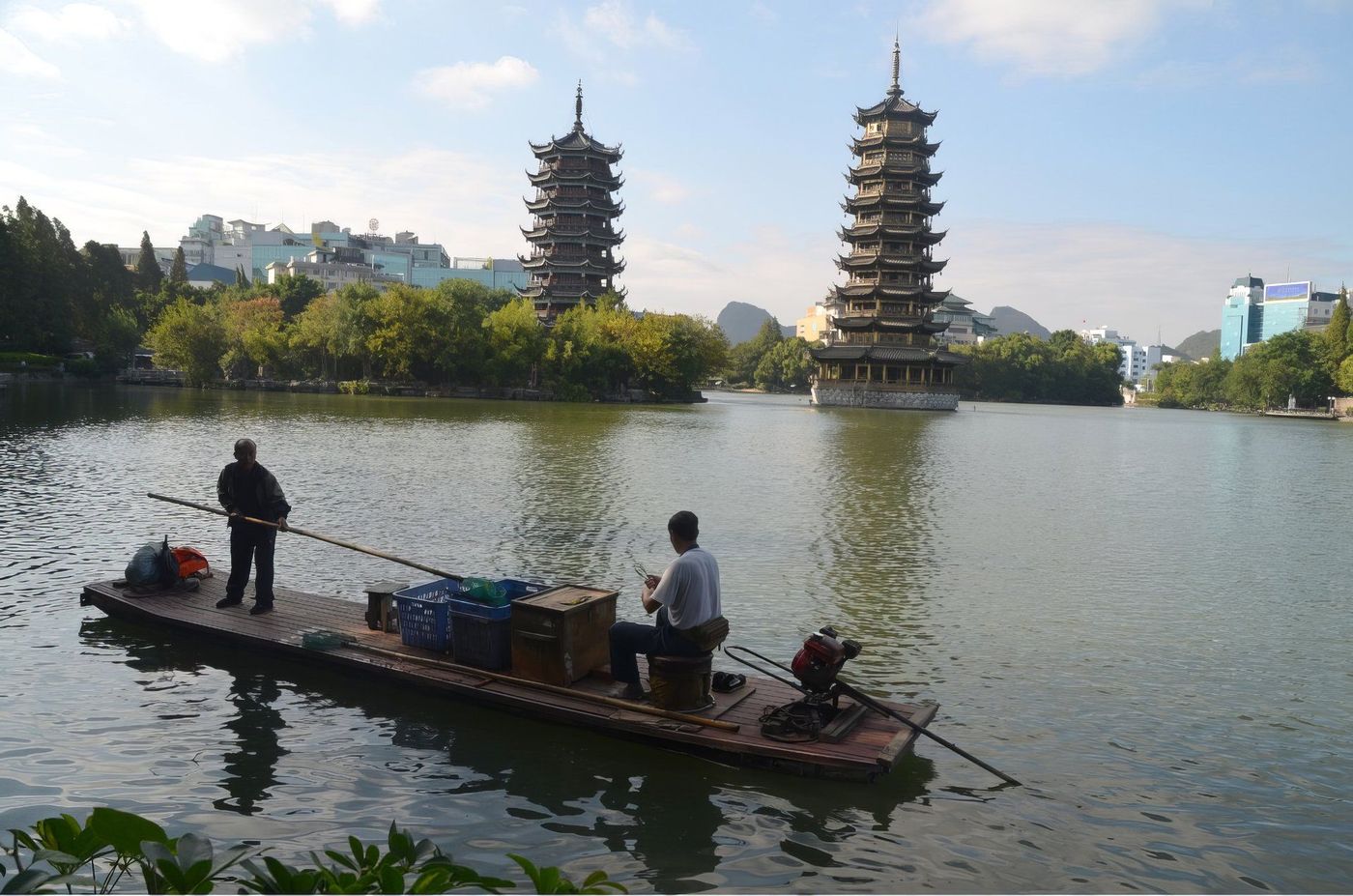 Les pagodes de la lune et du soleil, Guilin, Chine
