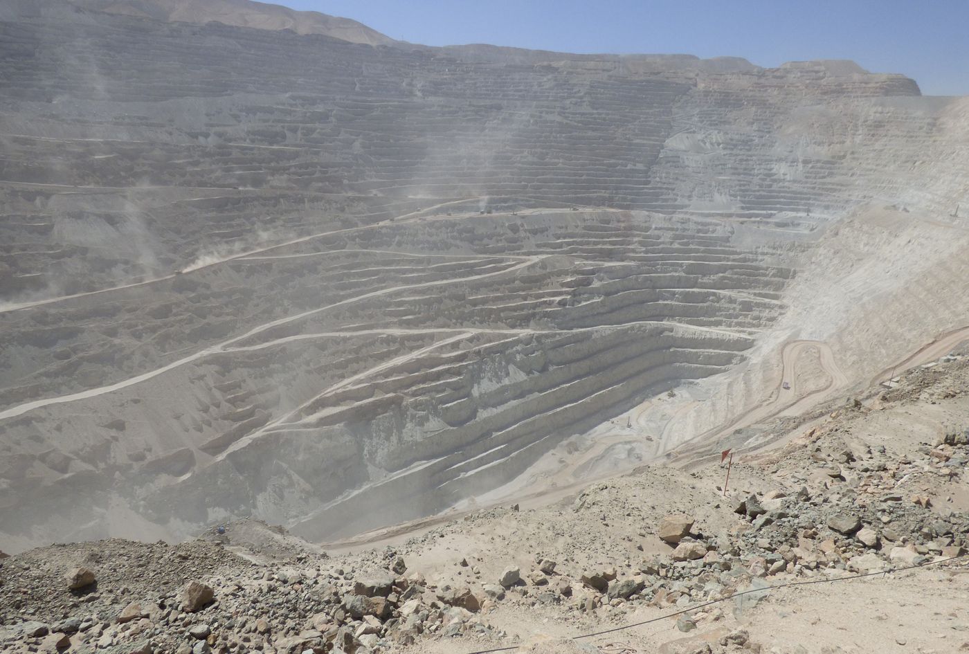Que de poussière dans la mine de Chuquicamata