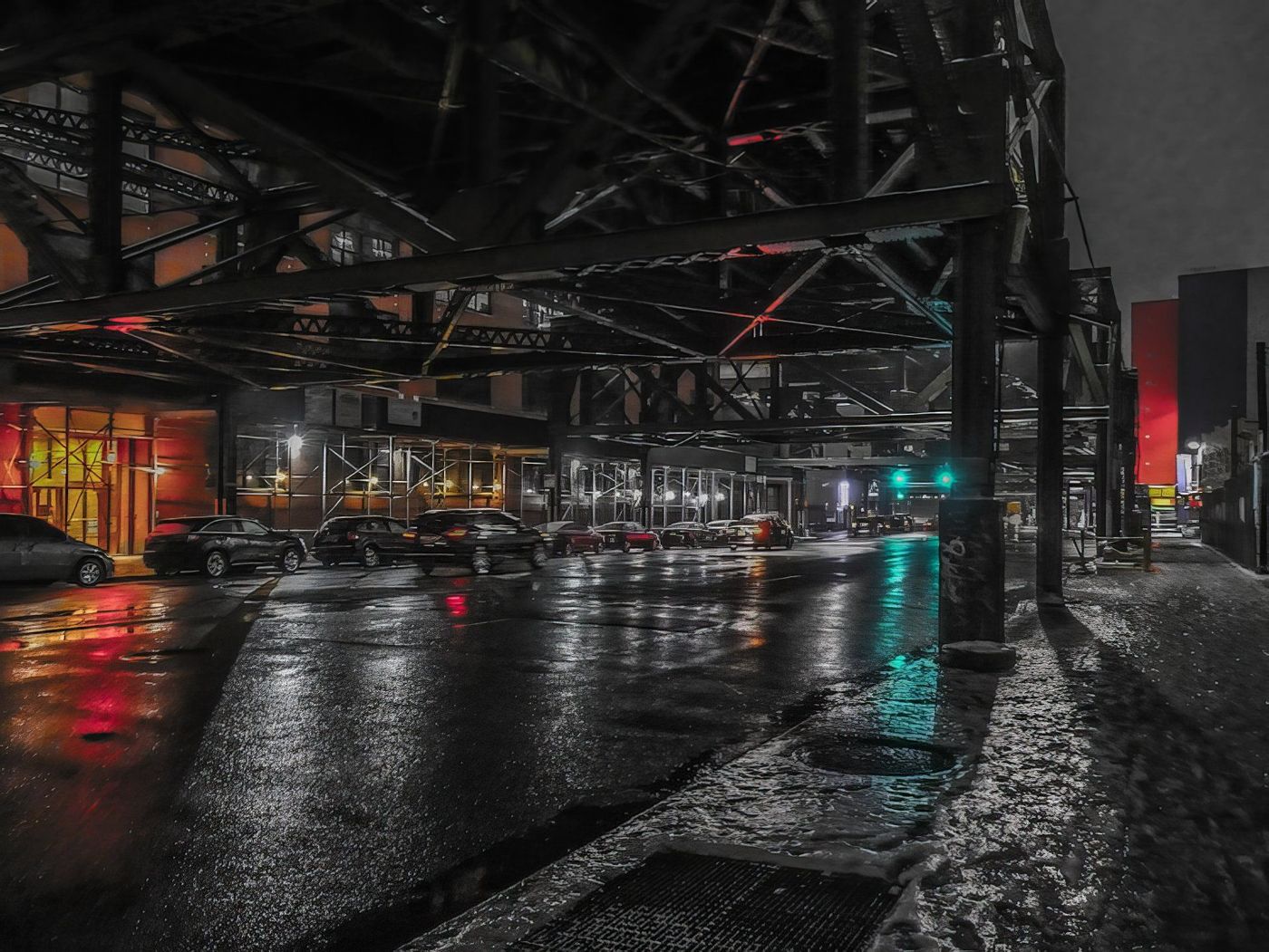Sous les ponts dans le Queens, New York