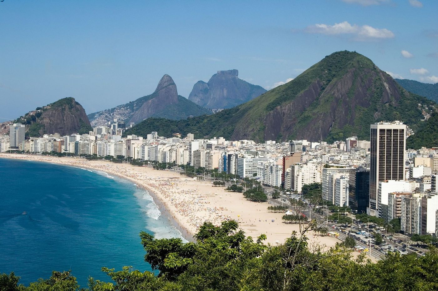 Plage de Copacabana à Rio de Janeiro (Brésil)