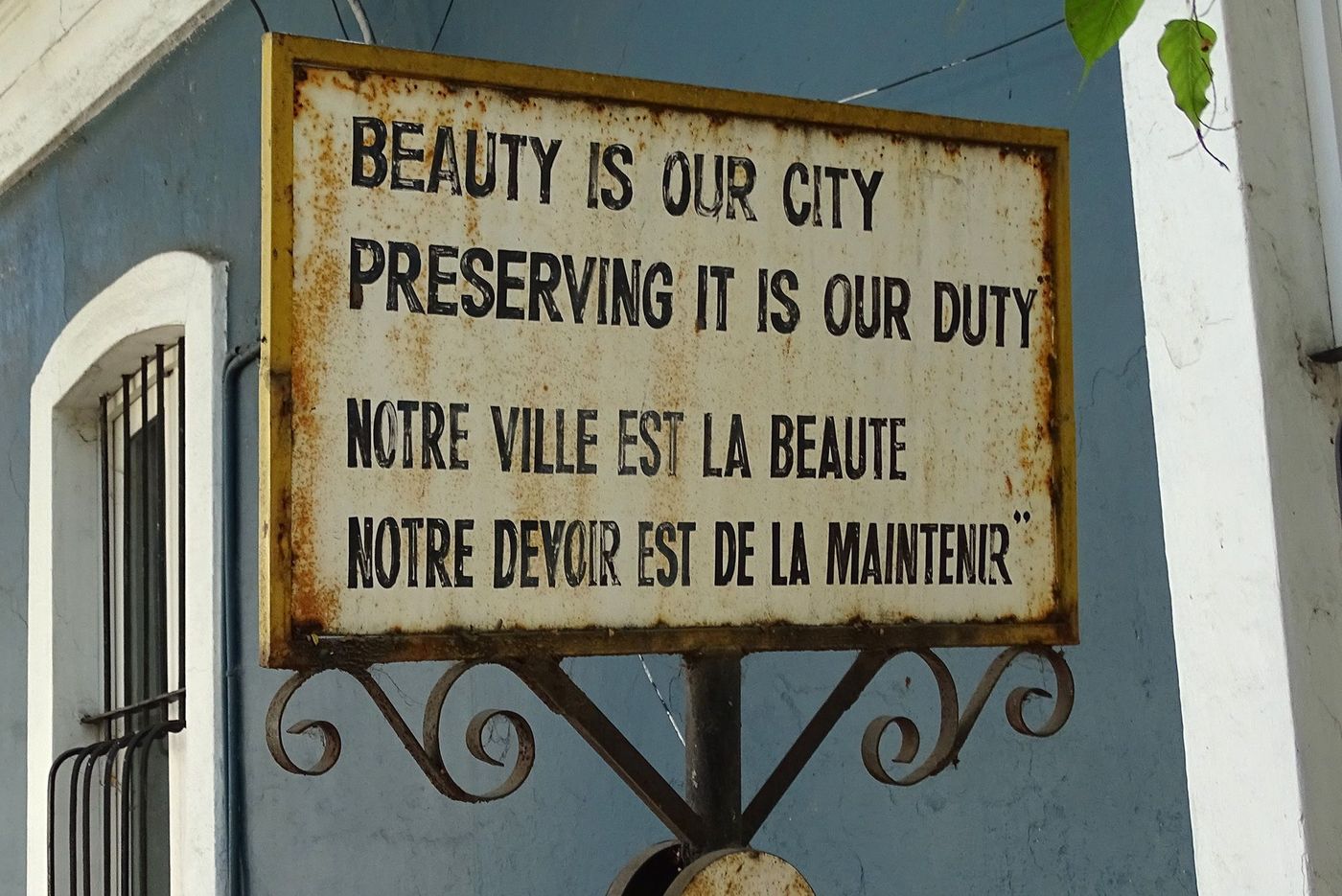 Pondichery Panneau