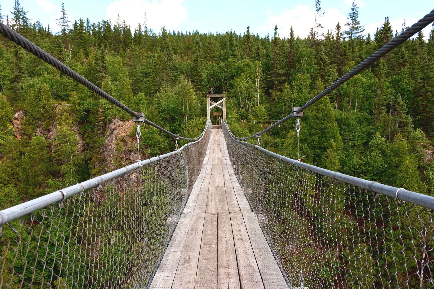 Pont suspendu du parc national d'Aiguebelle