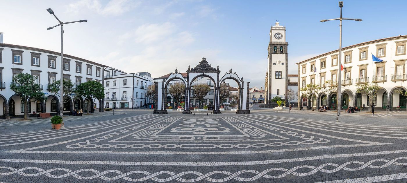 Arches of the city gates in Ponta Delgada-Sao Miguel-Açores