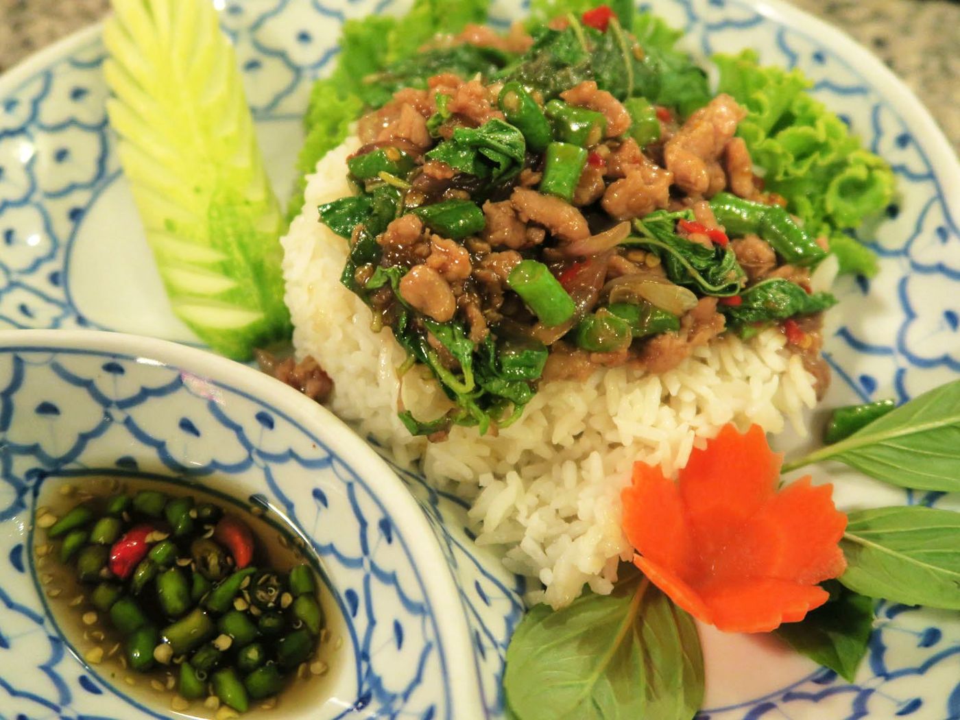 Thaïlande porc basilic