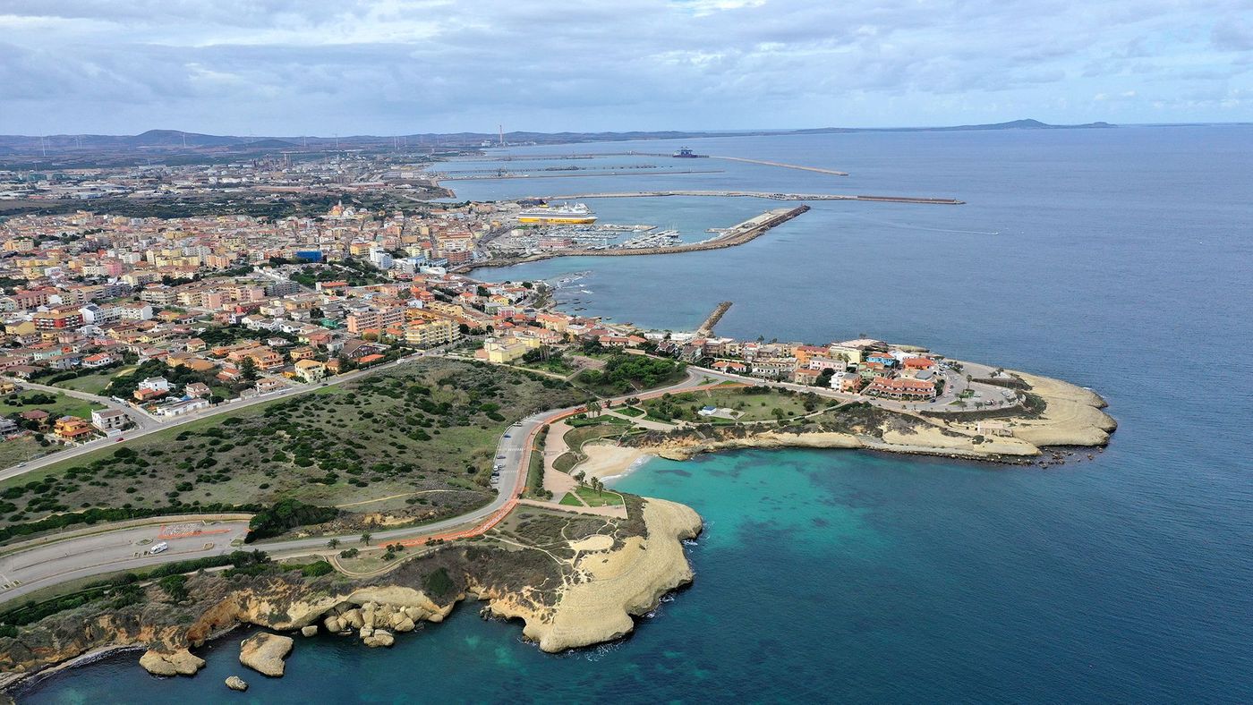 Vue de Porto Torres en Sardaigne en Italie