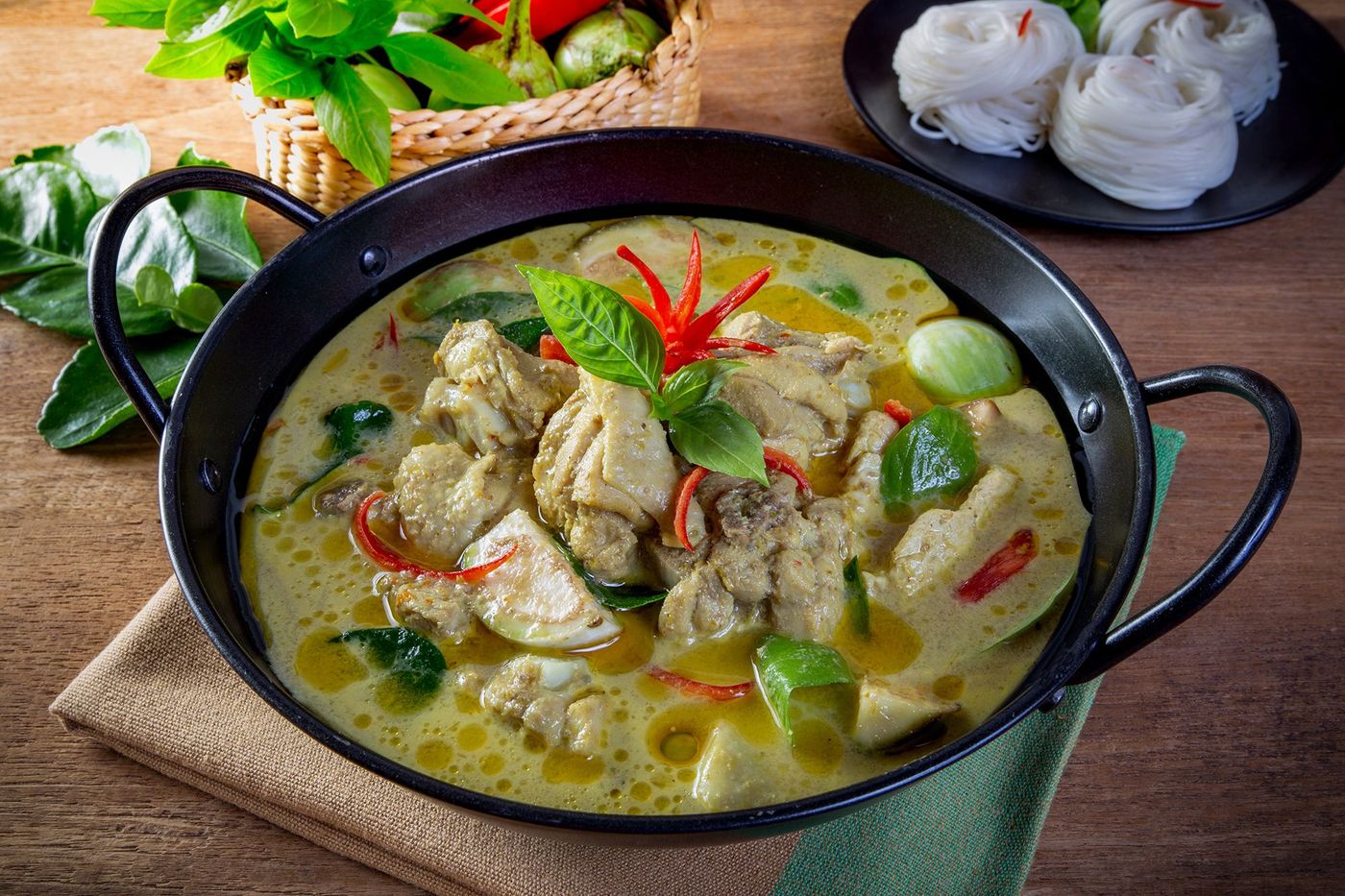 Poulet au curry vert