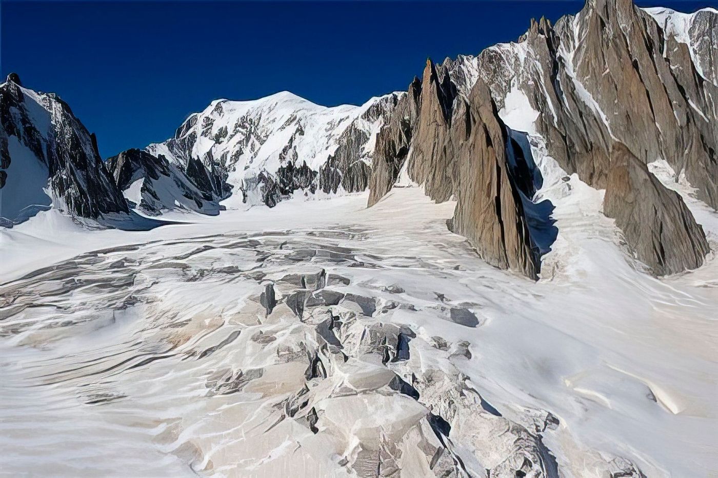 Le glacier du Géant, Massif du Mont-Blanc