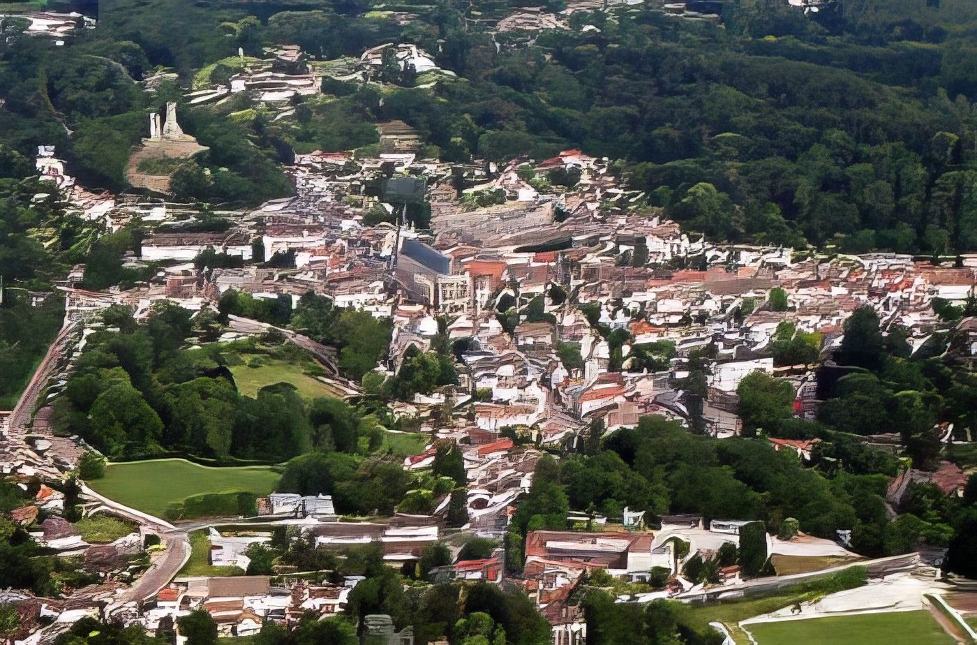 Montfort-L'Amaury vue aérienne