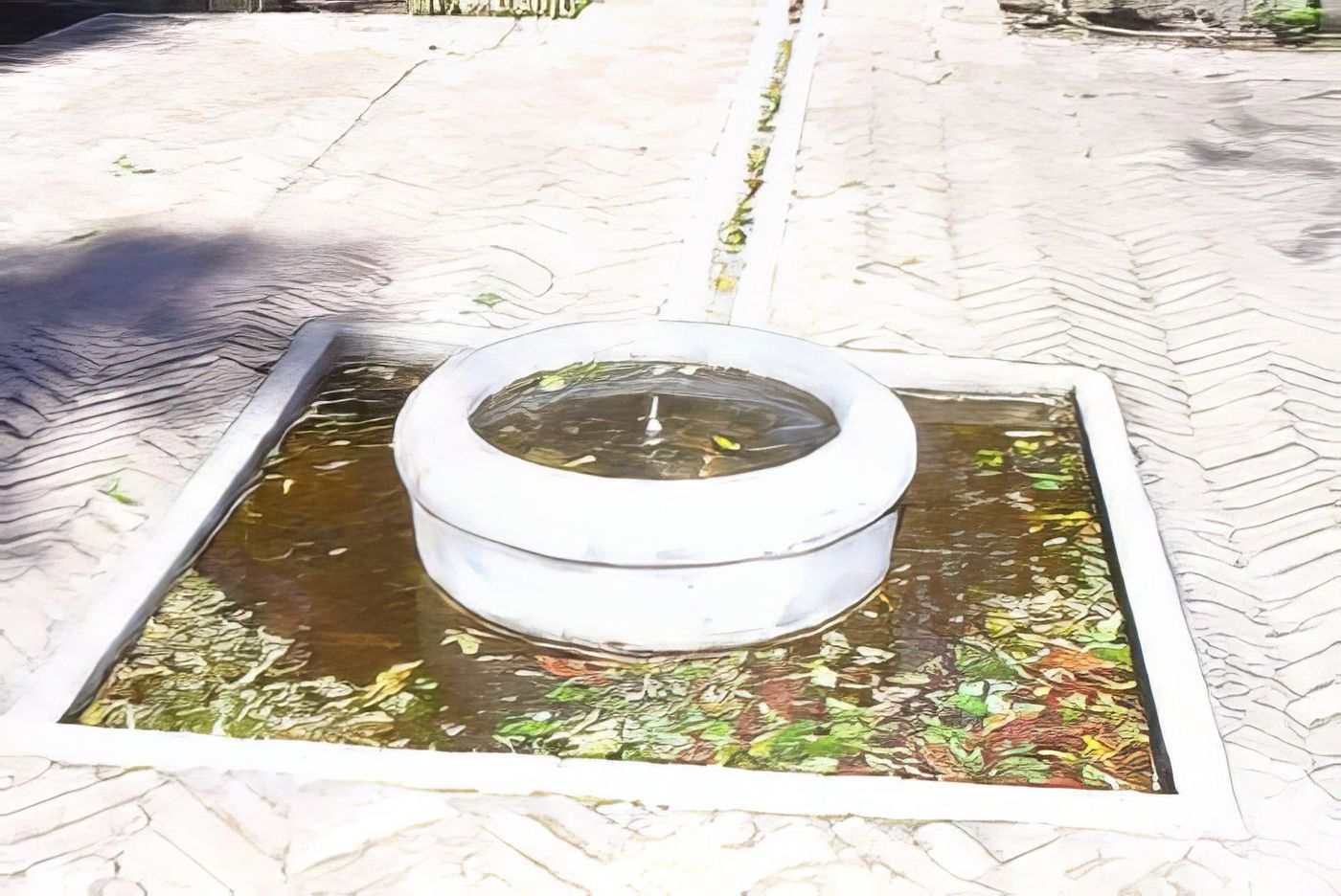 Fontaine dans le jardin