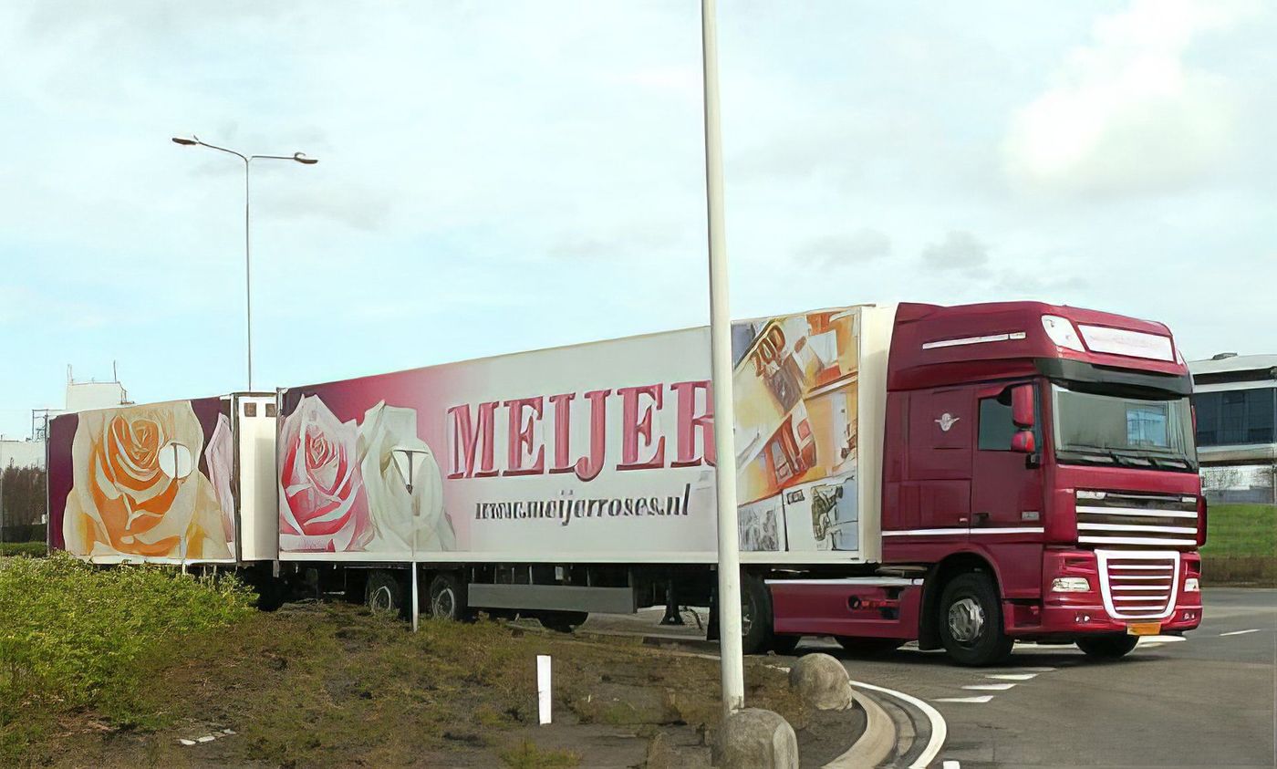 Le marché aux fleurs d'Aalsmeer - les camions sont souvent décorés (bien sûr) avec des fleurs !