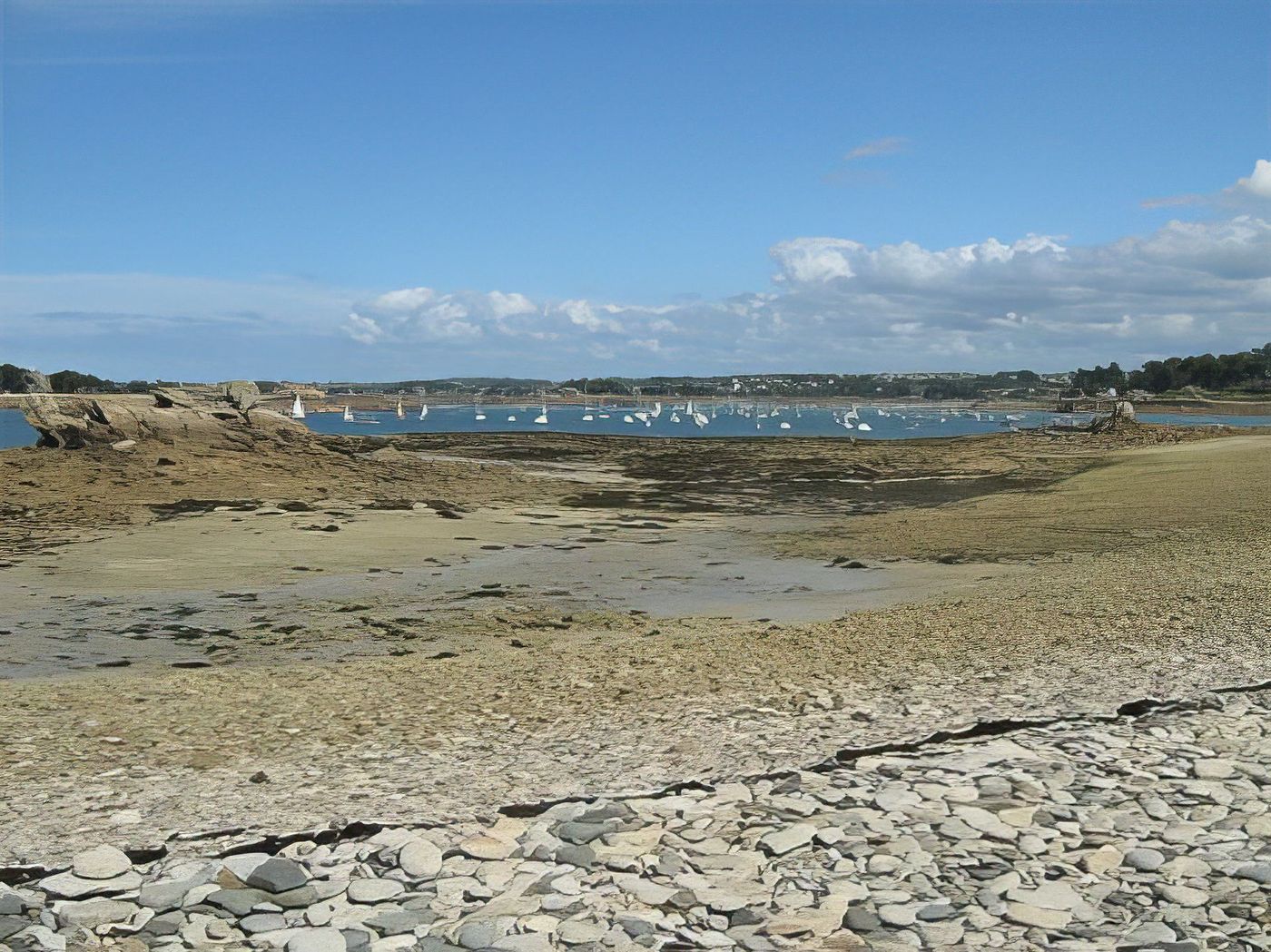 Côte bretonne à marée basse