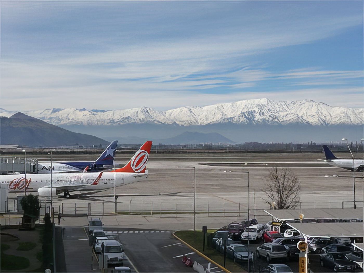 Aéroport de Santiago vu : Andes