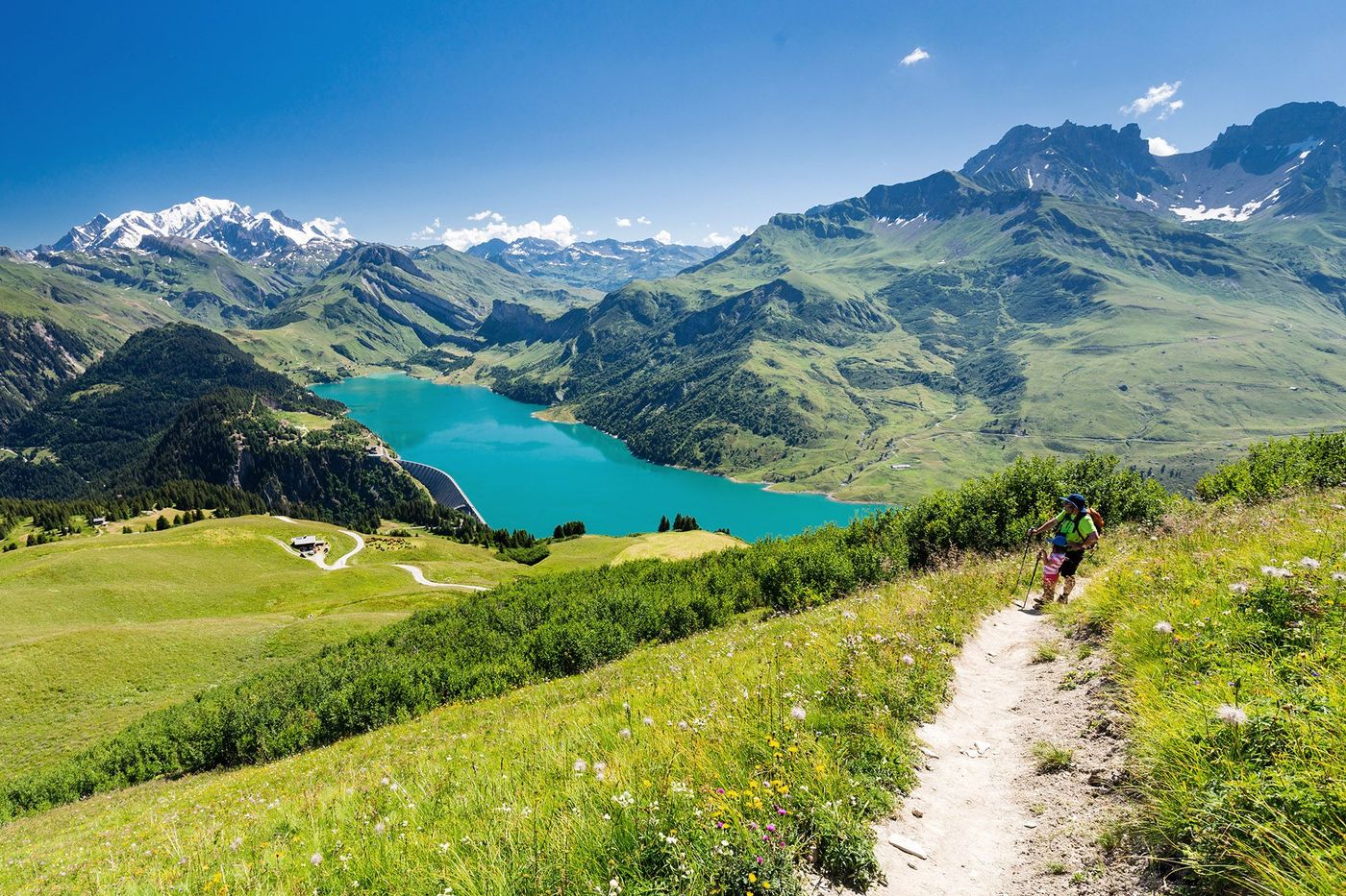 Randonnée - lac de barrage de Roselend