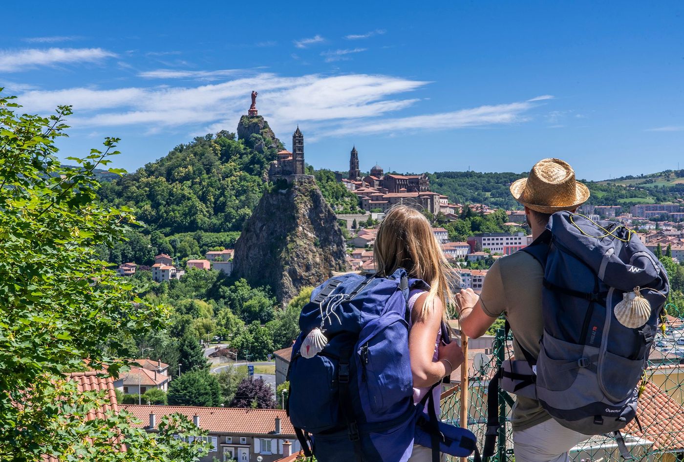 Randonneur au Puy-en-Velay