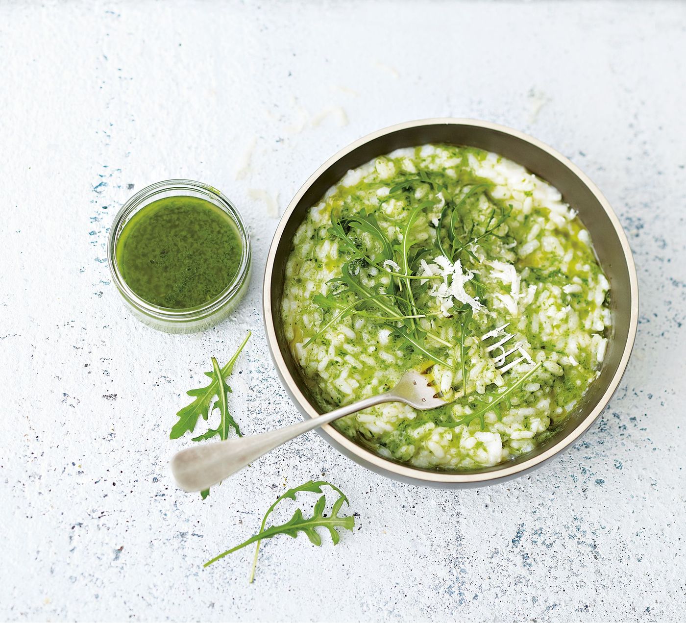 Risotto au pesto de roquette
