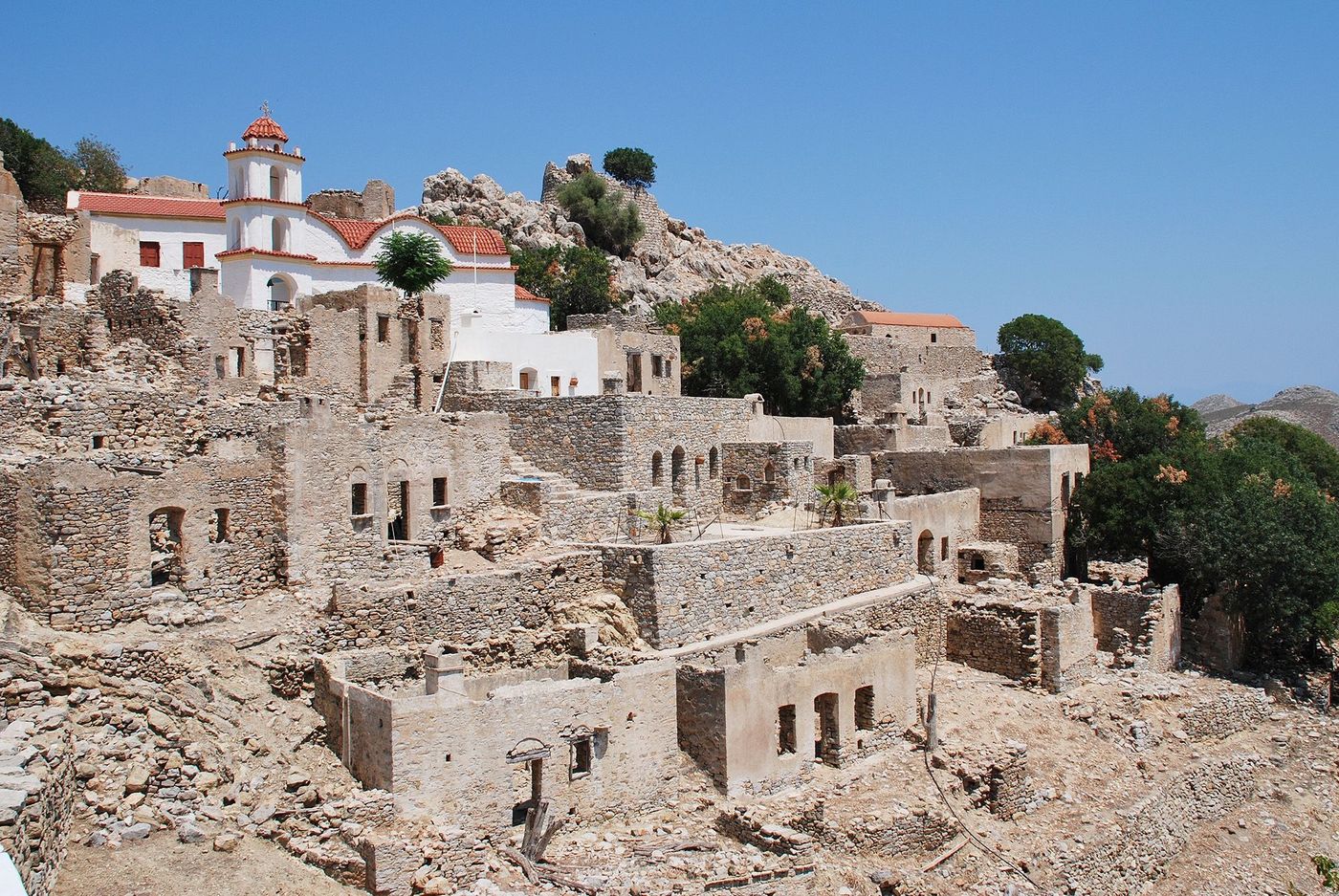 Ruines du village Mikro Horio - Tilos