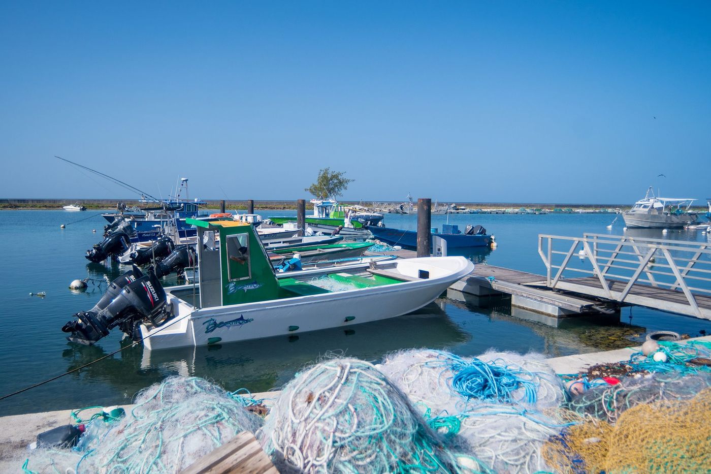 Saint-François - bateaux de pêcheurs