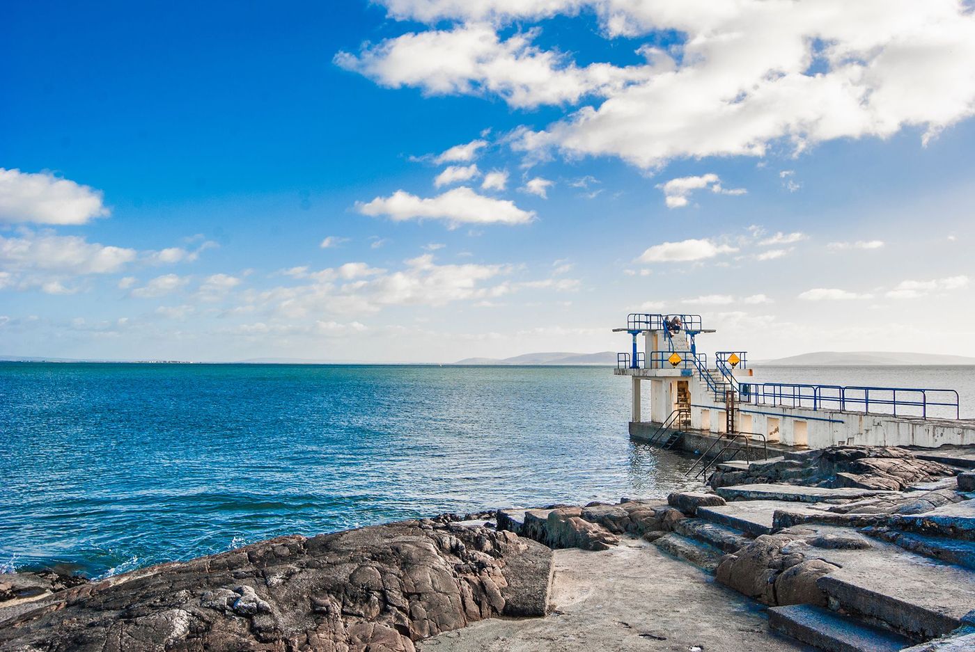 The coast in Salthill along the Promenade overlooking Galway Bay, Ireland
