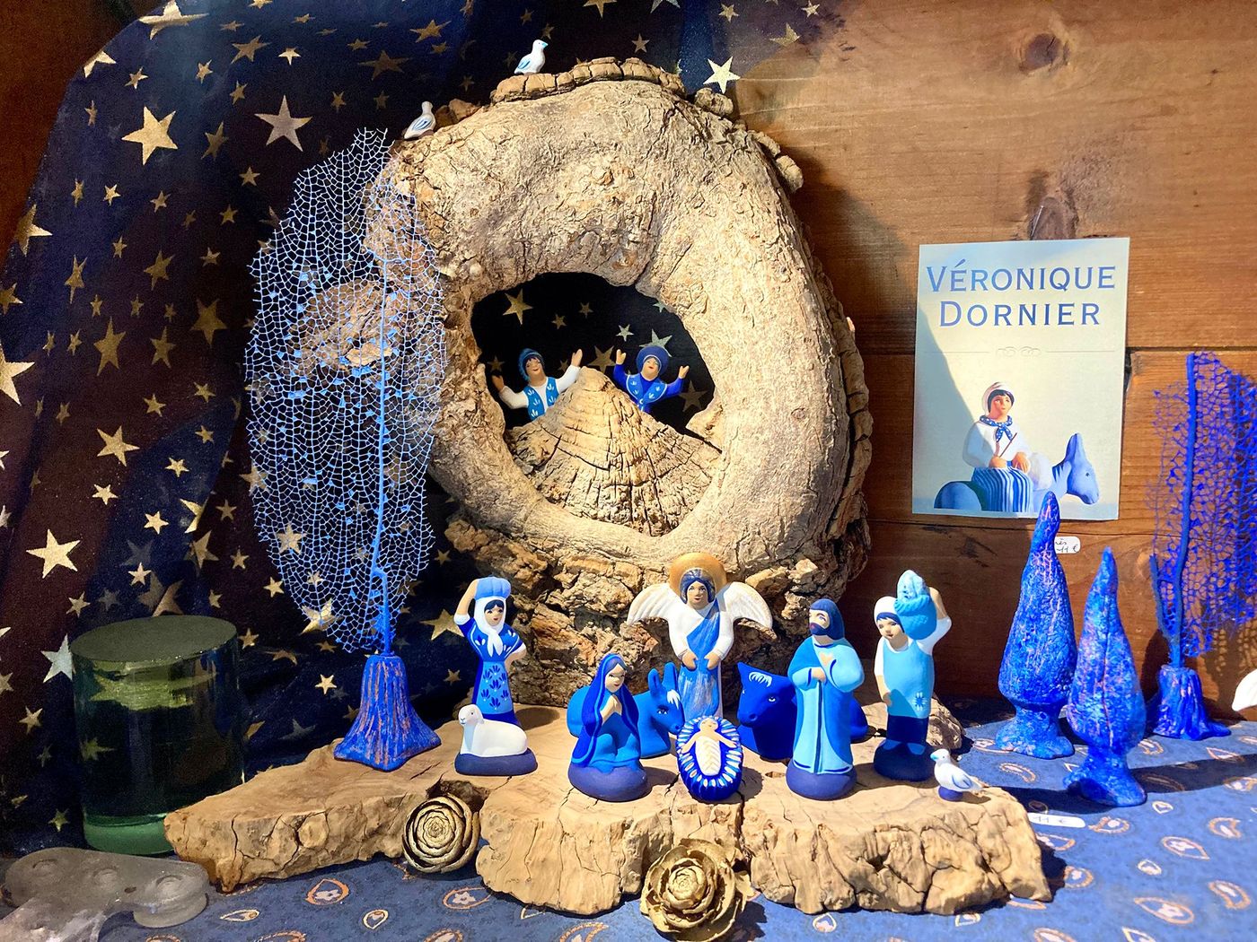 Santons bleus de Véronique Dornier
