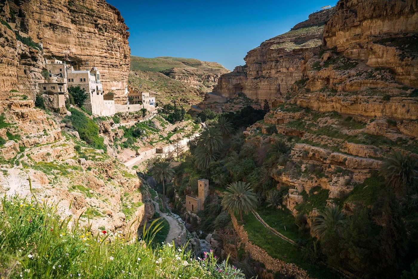 Sentier d'Abraham Monastère Saint-Georges dans le Wadi Quelt