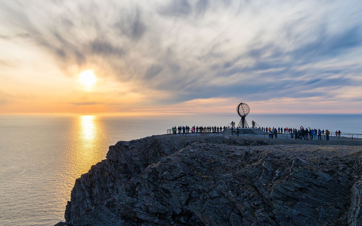 Soleil de minuit au cap Nord