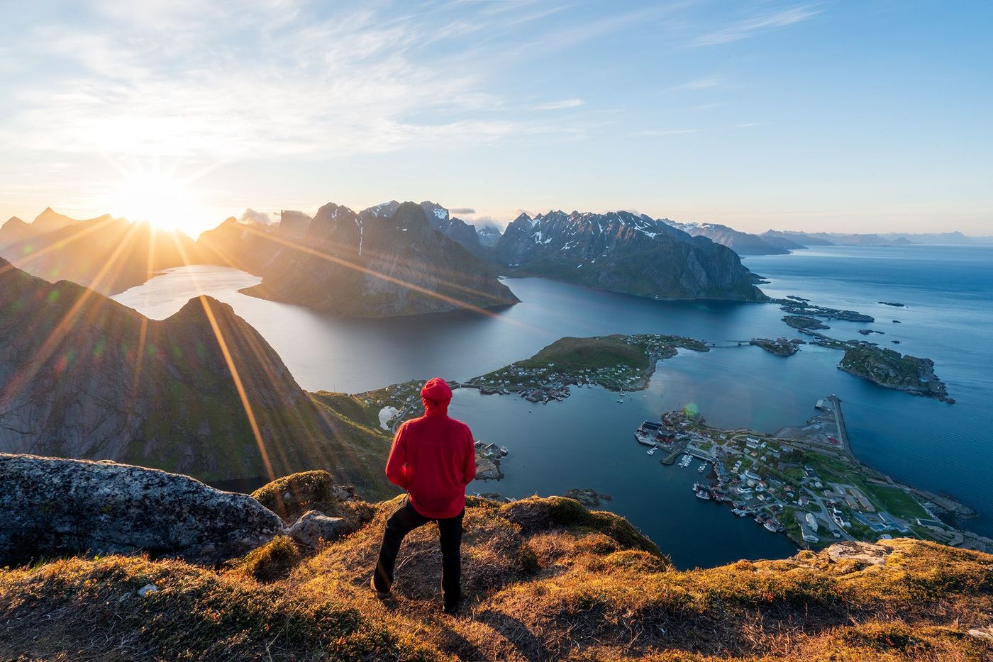 Soleil de minuit aux îles Lofoten