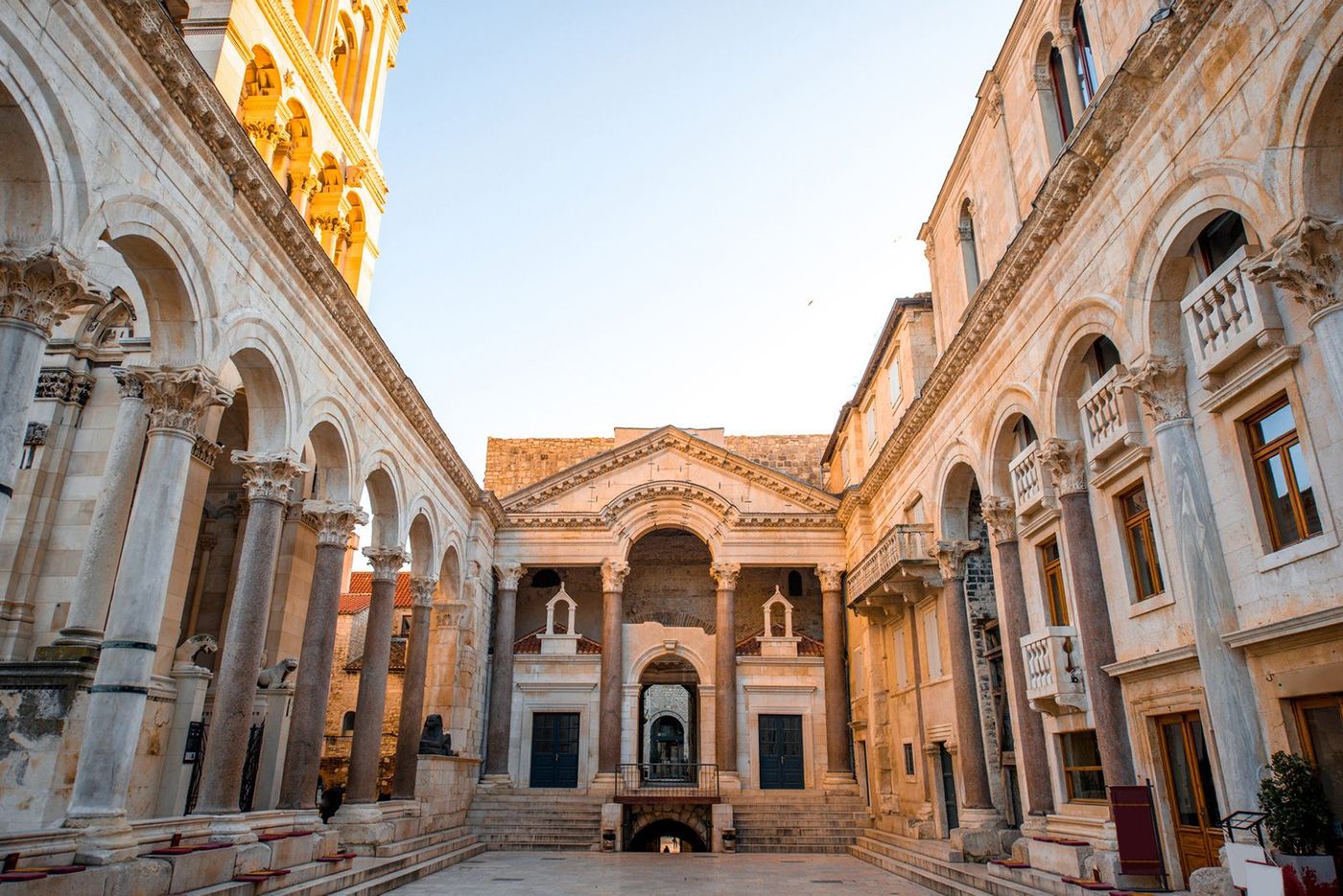 Croatie Split Plais de Dioclétien Péristyle