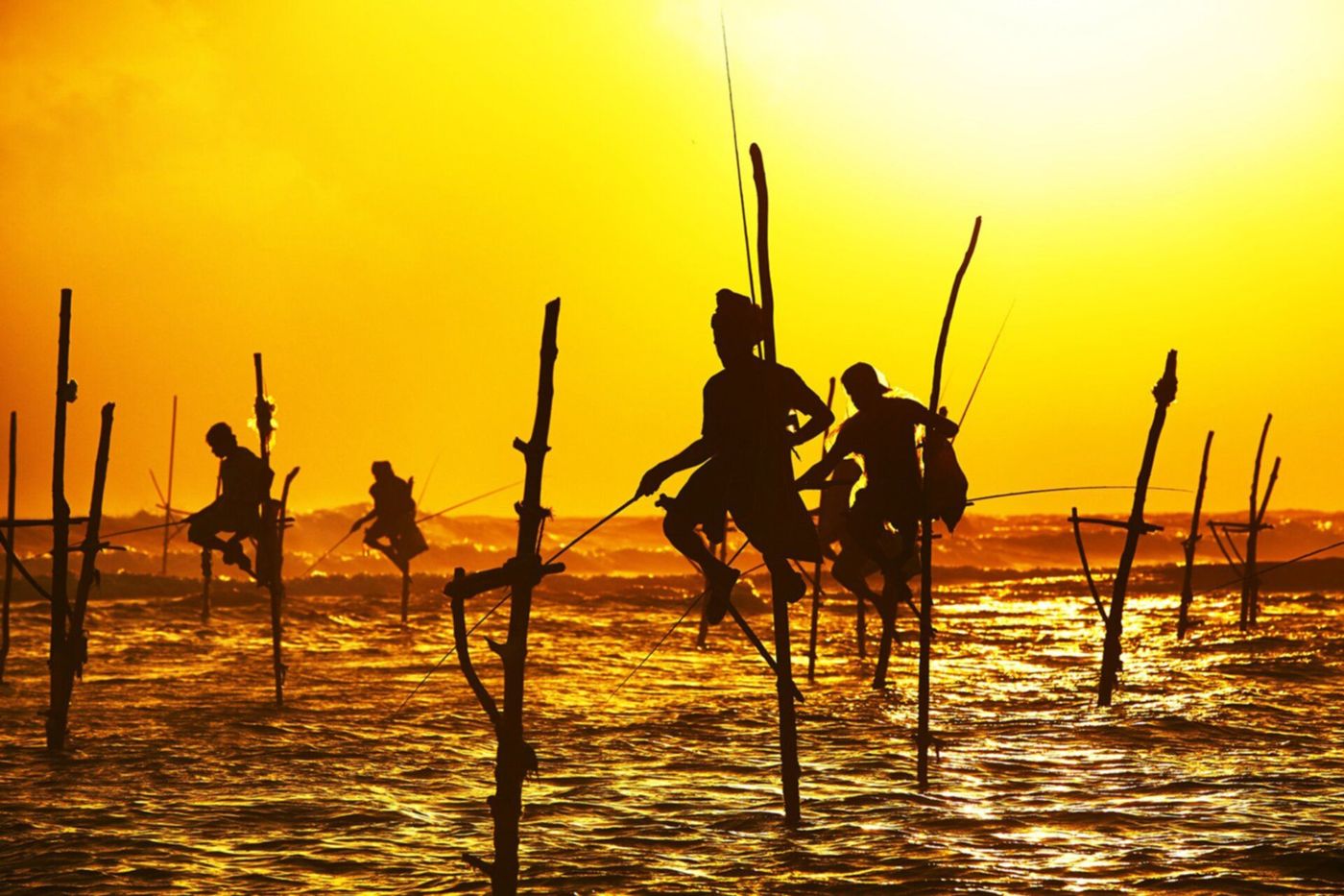 Sri Lanka Pêcheurs près de Galle