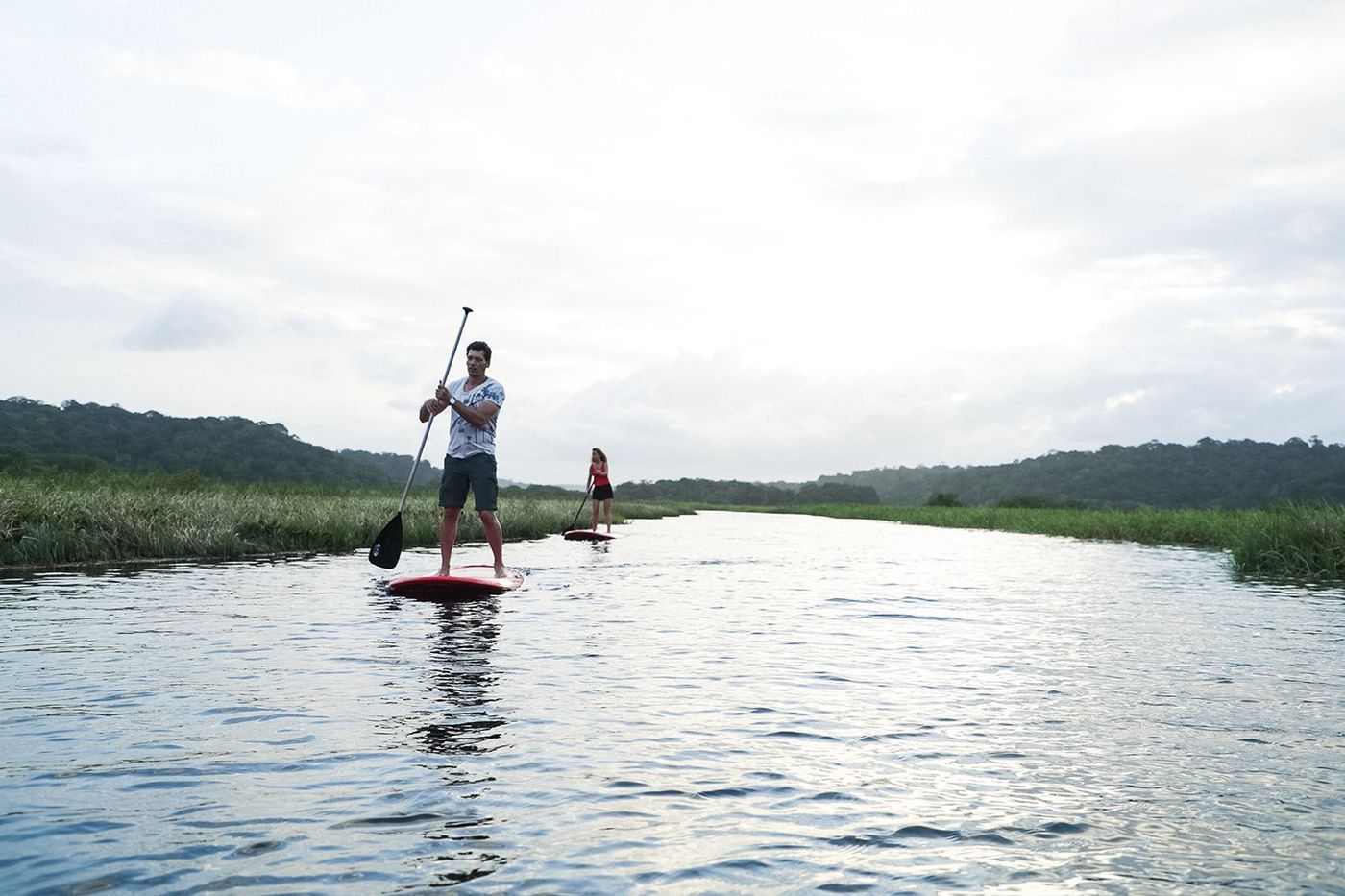 Stand-up-paddle sur le marais de Kaw