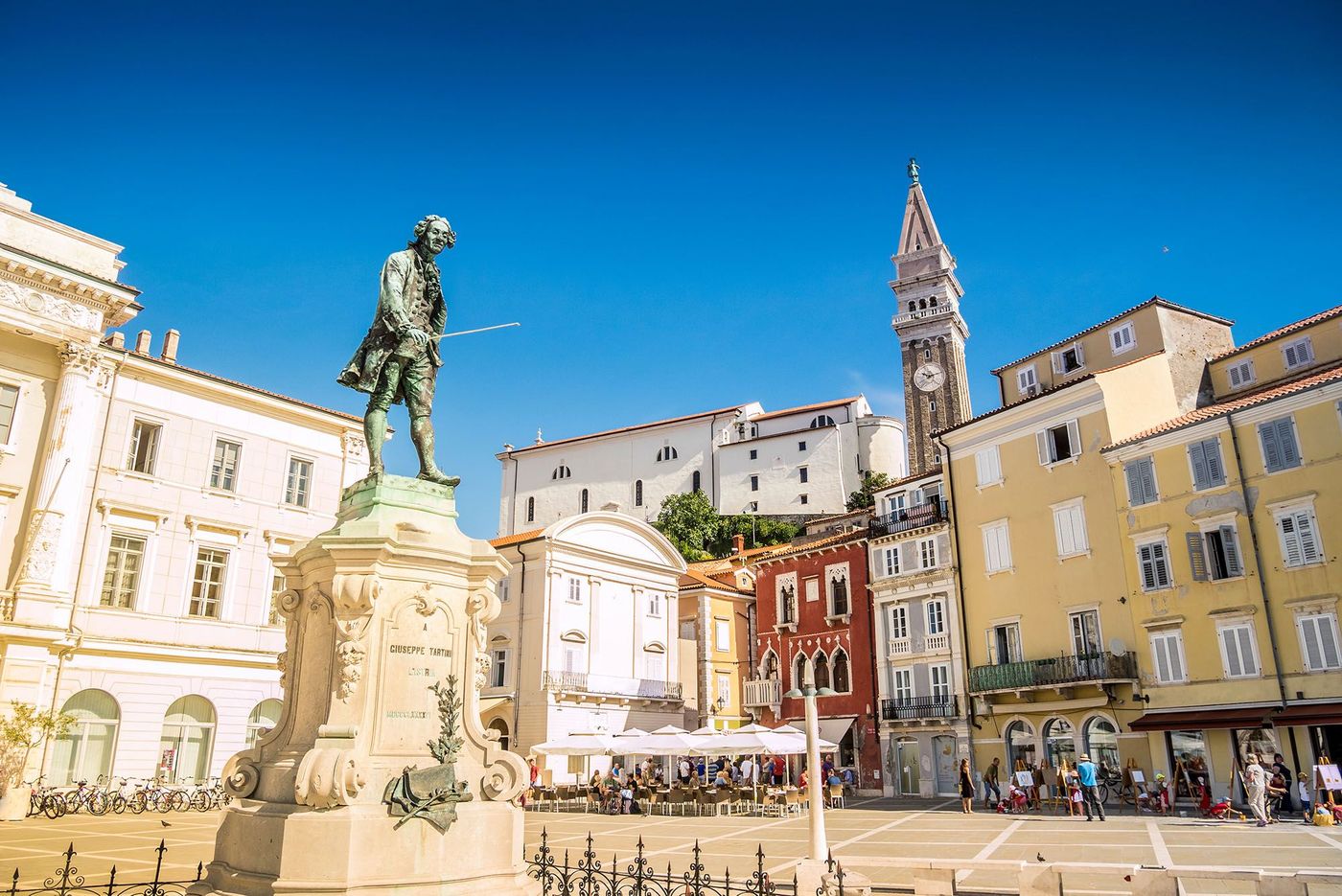 Statue Giuseppe Tartini - Piran