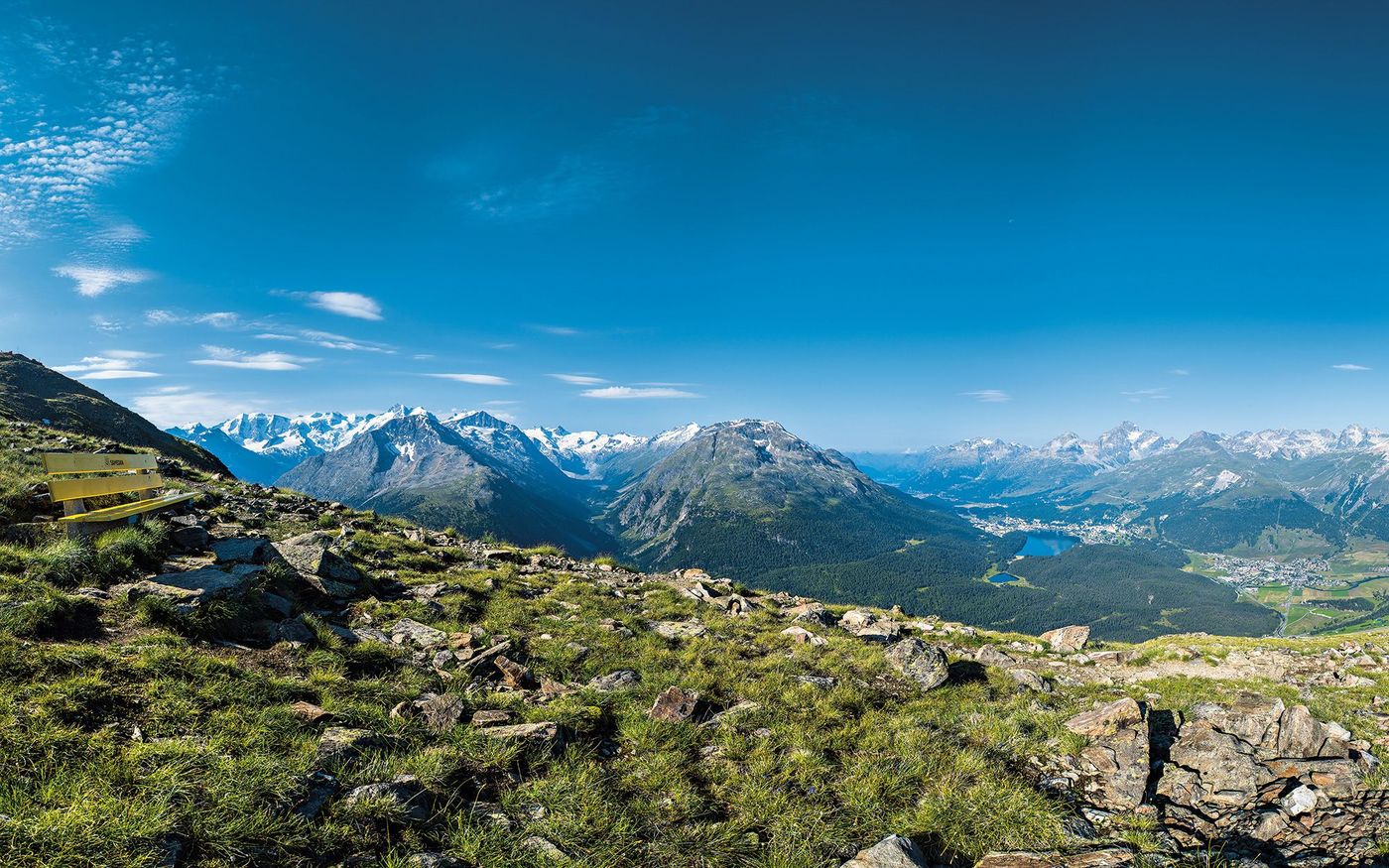 Suisse Vue du Muottas Muragl