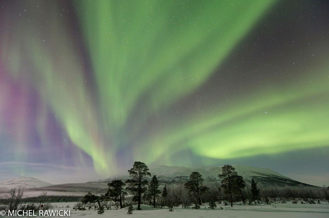 Aurore boréale à Abisko, Suède