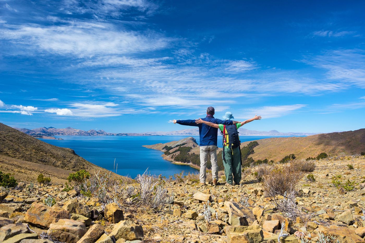 Bolivie Lac Titicaca Touristes