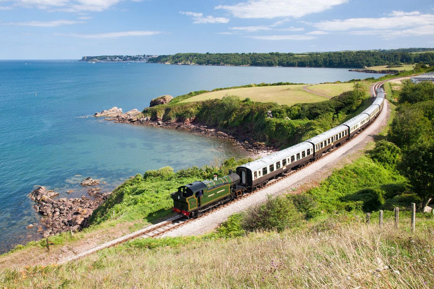 Angleterre Cornouailles Train vapeur Paignton