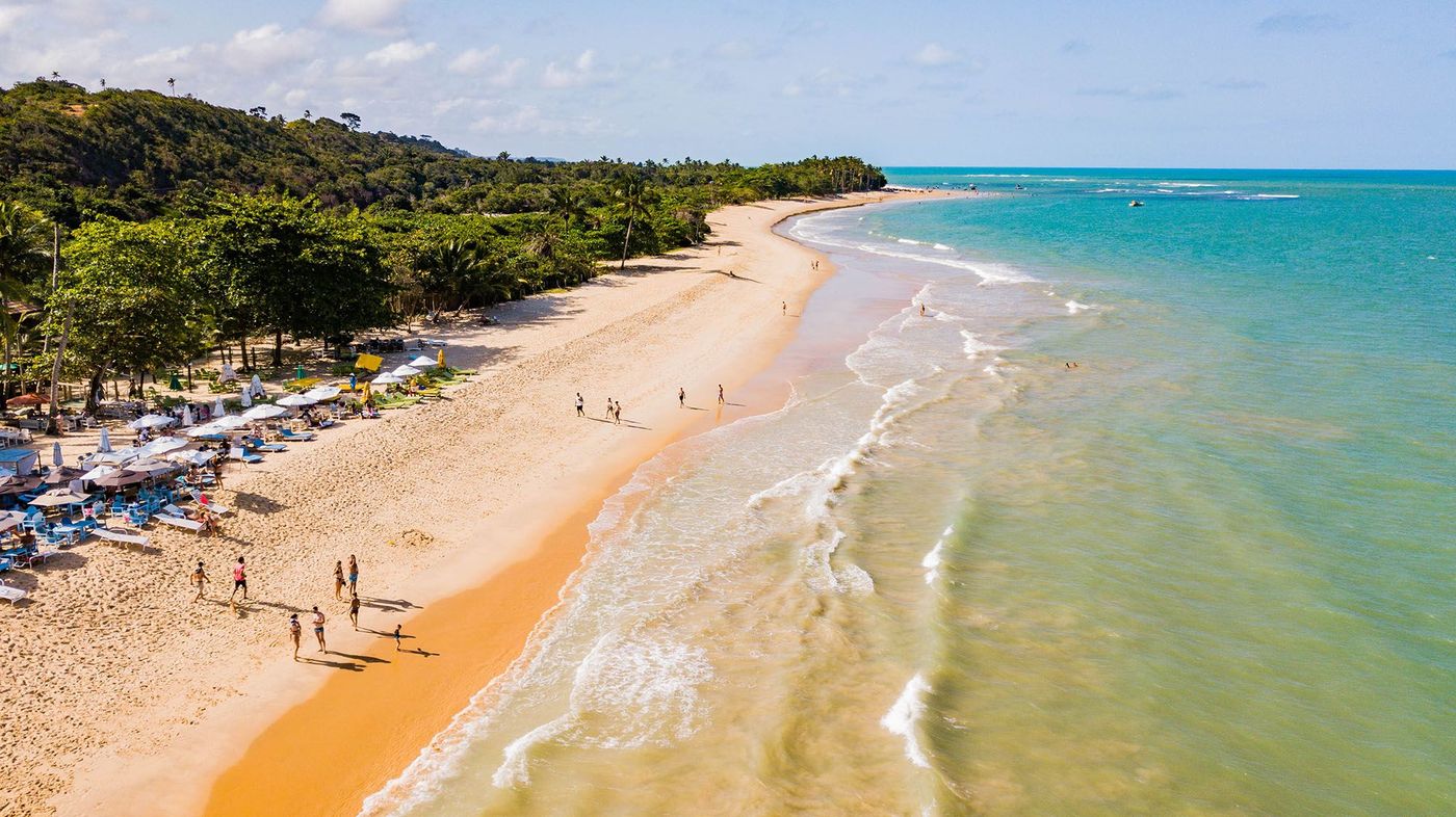 Plage à Trancoso dans l'Etat de Bahia (Brésil)
