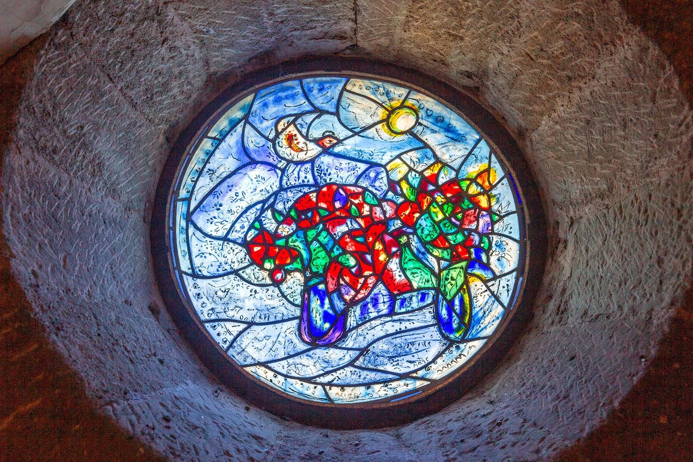 Vitrail de la chapelle du Saillant