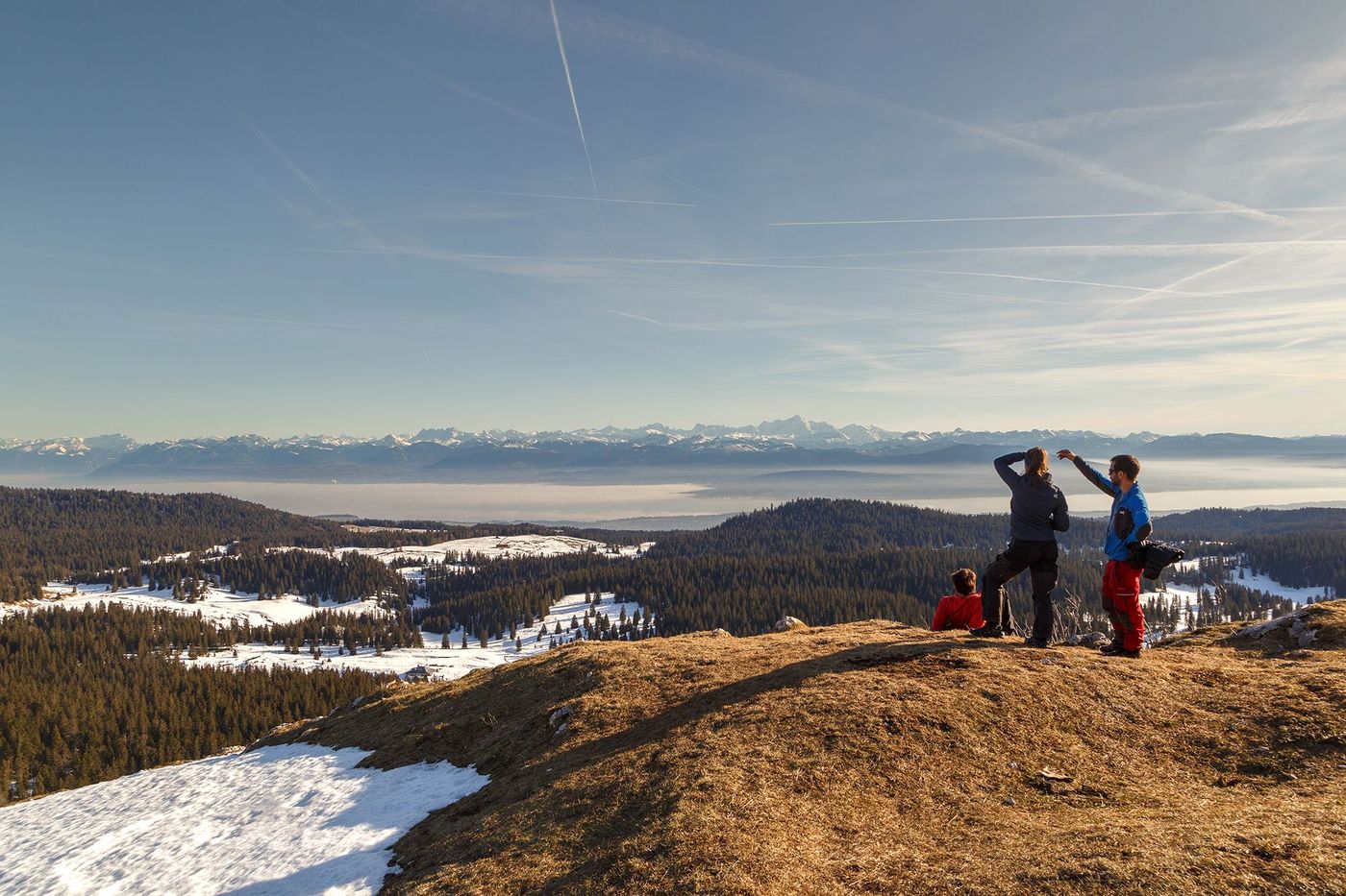 Vue sur le Mont-Blanc depuis le Crêt de la Neige