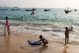 Birmanie Plage du village de Shan Maw