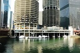 Marina City et Chicago River